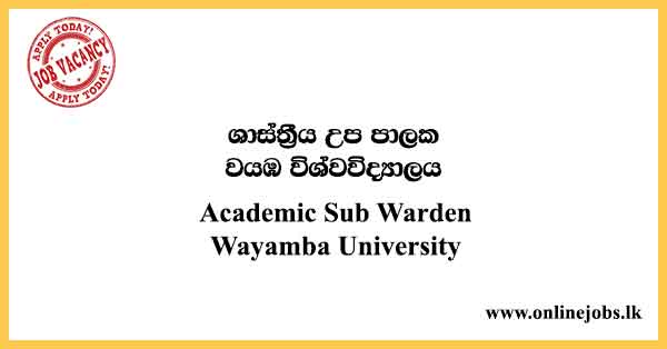 Academic Sub Warden Wayamba University