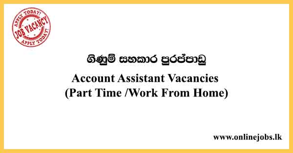 Account Assistant - Work From Home Job Vacancies Sri Lanka 2022