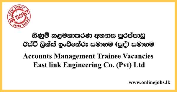 Accounts Management Trainee Vacancies