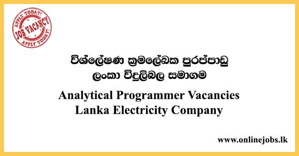 Analytical Programmer Vacancies