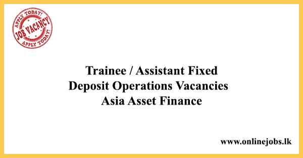Asia Asset Finance Vacancies 2021