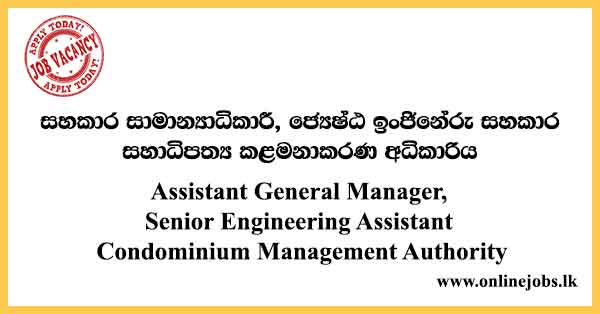 Assistant General Manager, Senior Engineering Assistant Condominium Management Authority