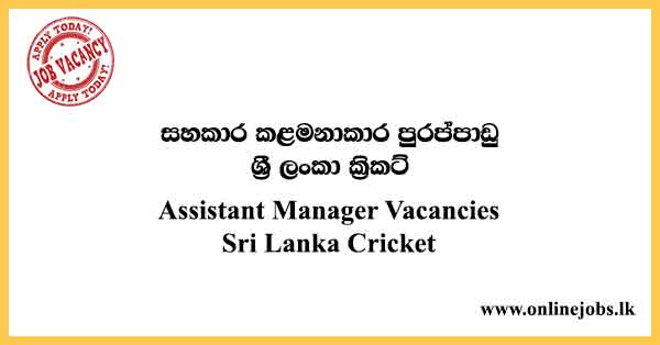 Assistant Manager Vacancies Sri Lanka Cricket