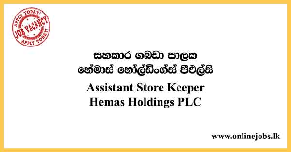 Assistant Store Keeper - Hemas Holdings Vacancies 2024