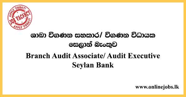 Audit Executive - Seylan Bank Job Vacancies 2024