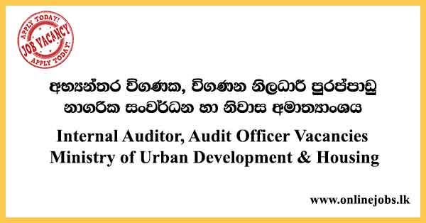 Audit Officer Vacancies
