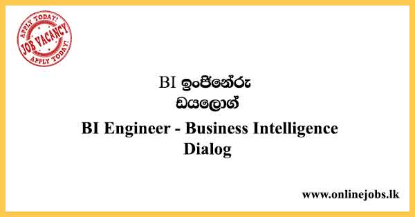 BI Engineer - Business Intelligence Dialog Vacancies 2021
