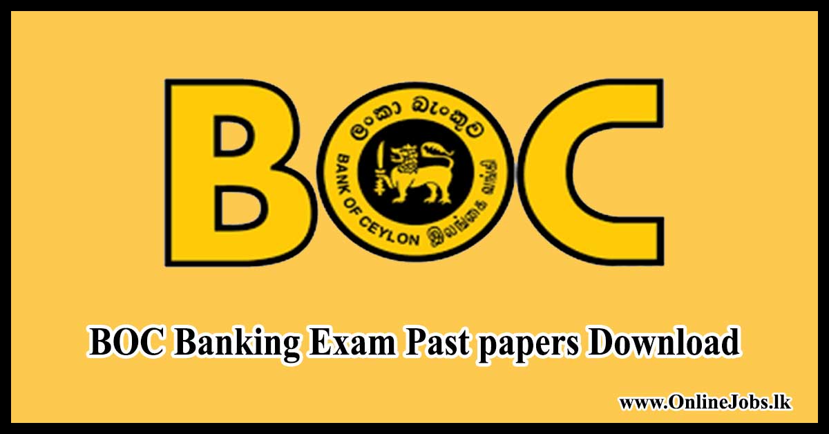 BOC Banking Exam Past papers Download