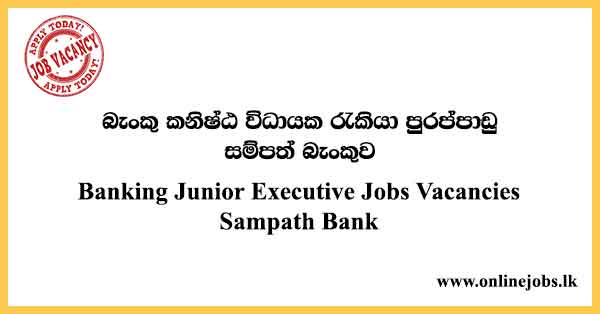 Banking Junior Executive Jobs Vacancies