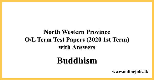 Buddhism North-Western-Province-OL-Term-Test-Papers
