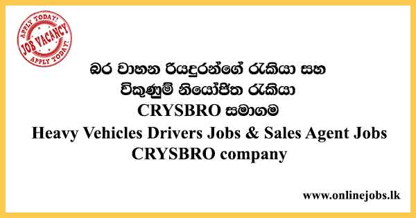CRYSBRO company Job Vacancies