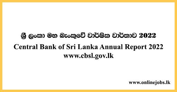 Central Bank of Sri Lanka Annual Report 2022 www.cbsl.gov.lk