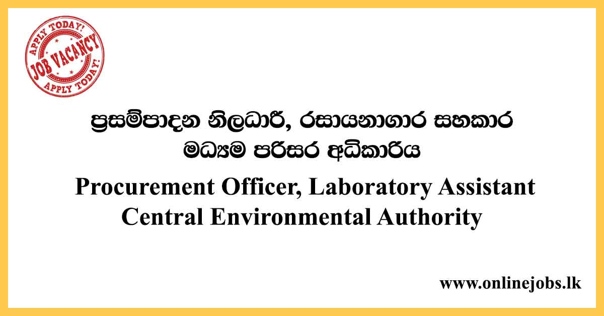 Central Environmental Authority Vacancies 2020