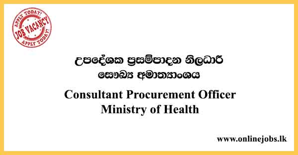 Consultant Procurement Officer Job - Ministry of Health Vacancies 2024
