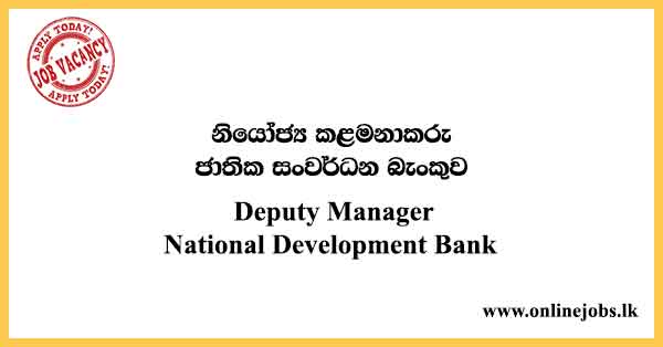 Deputy Manager National Development Bank