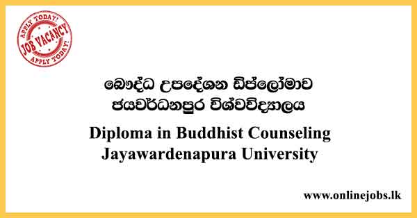 Diploma in Buddhist Counseling Jayawardenapura University