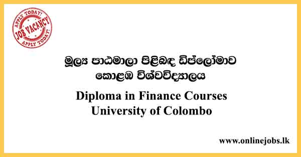 Diploma in Finance Courses University of Colombo