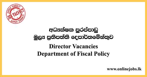 Planning Director - Department of Fiscal Policy Vacancies 2023