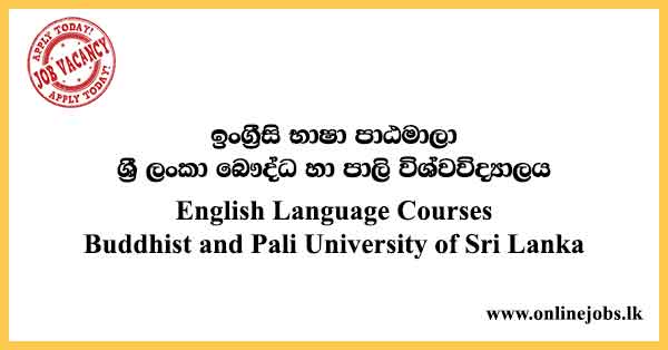 English Language Courses Buddhist and Pali University of Sri Lanka