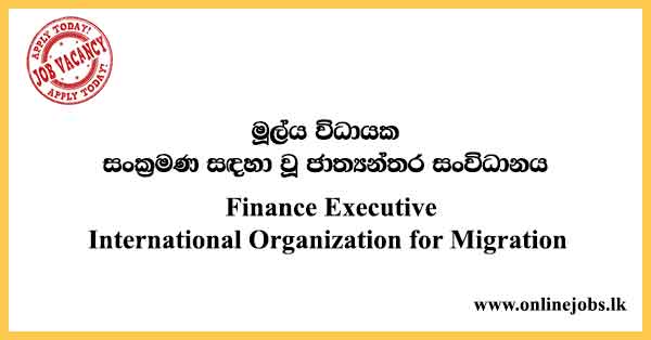 Finance Executive International Organization for Migration