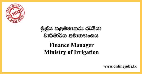 Finance Manager Jobs Ministry of Irrigation