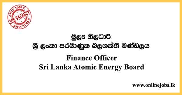 Finance Officer - Sri Lanka Atomic Energy Board