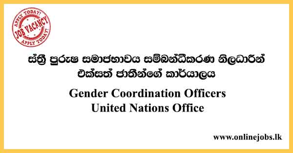 Gender Coordination Officers United Nations Office