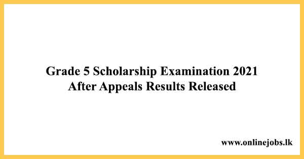 Grade 5 Scholarship Exam After Appeals Results Released