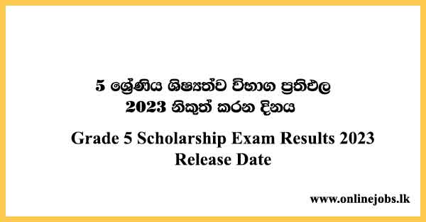 Grade 5 Scholarship Exam Results 2023 Release Date? - exams.gov.lk | doenets.lk