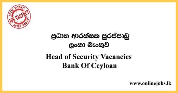 Head of Security Vacancies