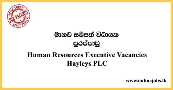 Human Resources Executive Vacancies Hayleys PLC