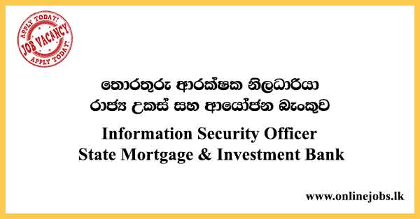 Information Security Officer State Mortgage & Investment Bank