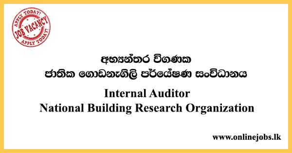 Internal Auditor - National Building Research Organization Vacancies 2024