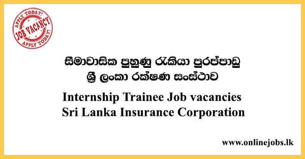 Internship Trainee Job vacancies Sri Lanka Insurance Corporation