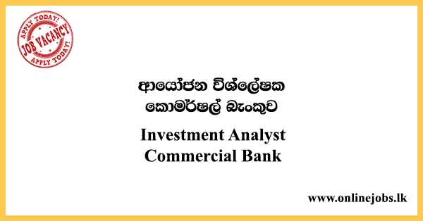 Investment Analyst Commercial Bank