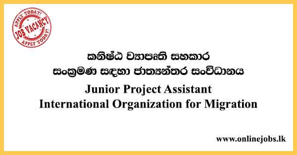 Junior Project Assistant - International Organization for Migration Job Vacancies 2024
