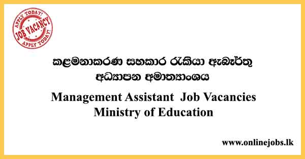 Management Assistant(Limited) - Ministry of Education Job Vacancies 2023