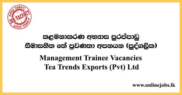Management Trainee Vacancies