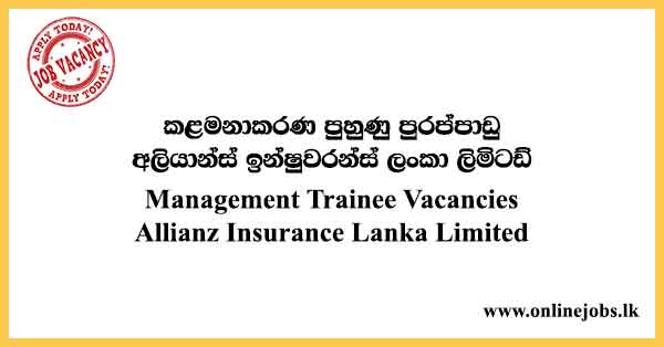 Management Trainee Vacancies 2024 - Allianz Insurance Lanka Limited