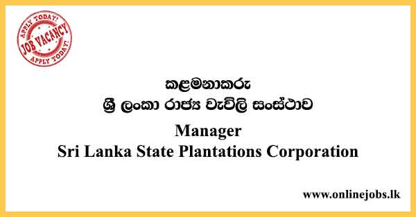 Manager - Sri Lanka State Plantations Corporation Vacancies 2023