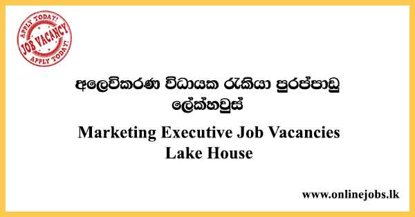 Marketing Executive Job Vacancies Lake House