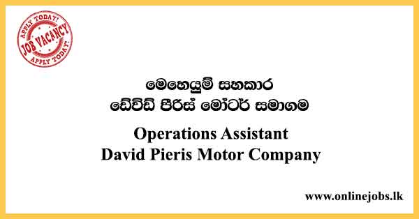 Operations Assistant David Pieris Motor Company