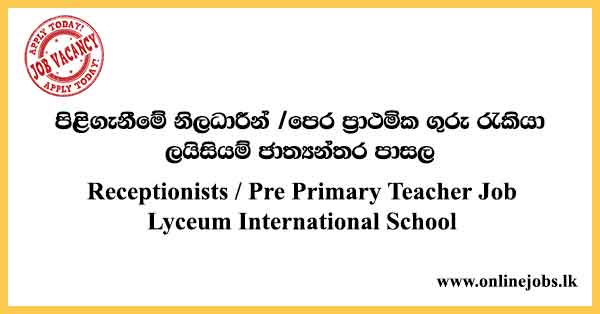 Pre Primary Teacher Job Vacancies