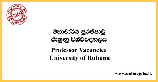 Professor Vacancies University of Ruhuna