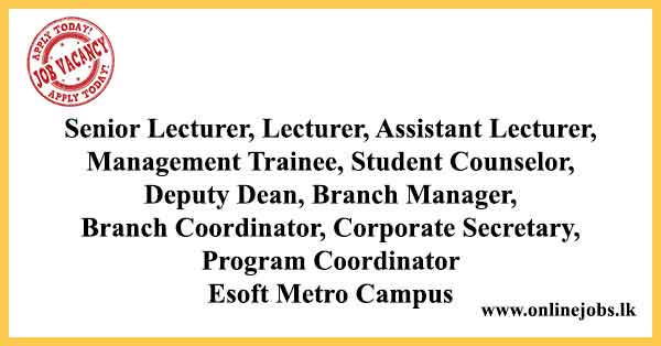 Program Coordinator Esoft Metro Campus