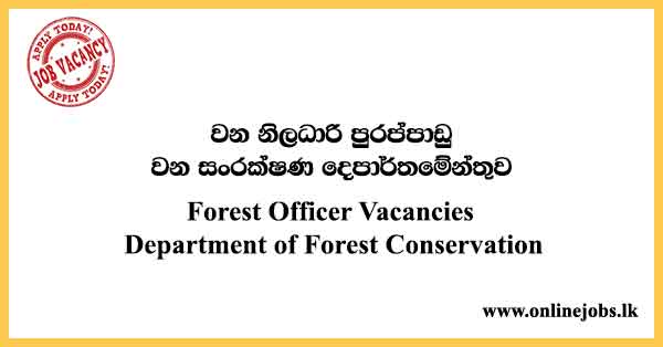 Range Forest Officer Vacancies 2024 - Department of Forest Conservation