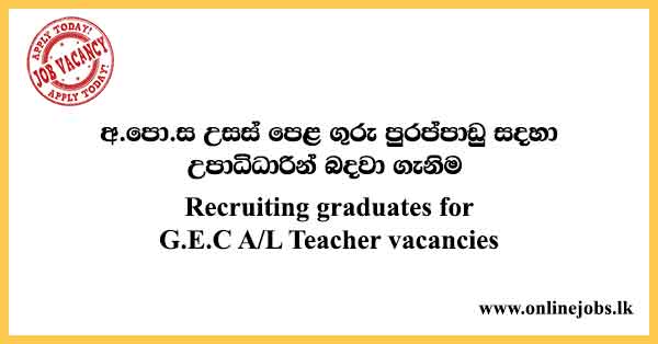 Recruitment of Graduates to Teacher Vacancies