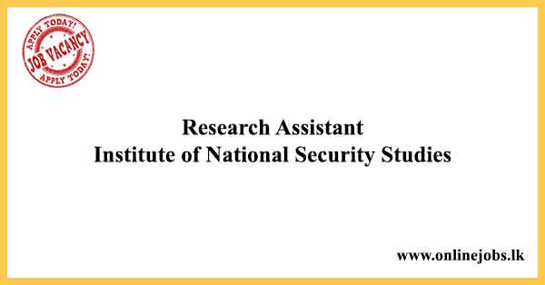 Research Assistant - Institute of National Security Studies