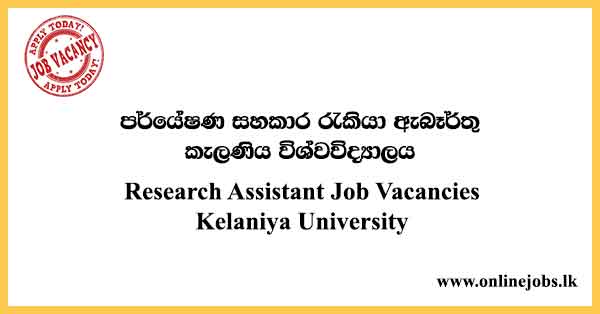 Research Assistant Job Vacancies Kelaniya University