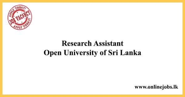 Research Assistant - The Open University of Sri Lanka
